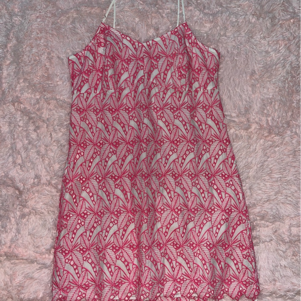 HOT PINK (much brighter pink in person) COCKTAIL DRESS SUMMER APPROVED